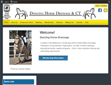 Tablet Screenshot of dancinghorsedressage.org